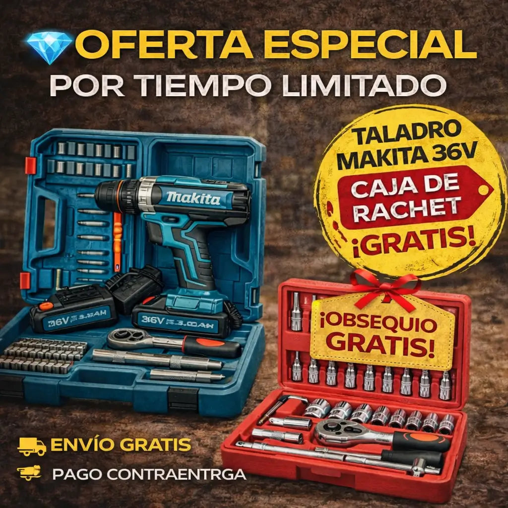 Taladro inalambrico gratis juego de rachet 🎁