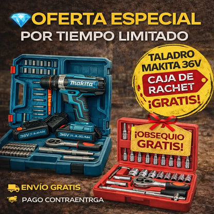 Taladro inalambrico gratis juego de rachet 🎁