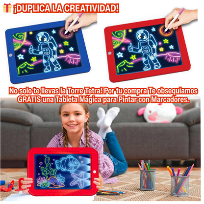 💥 ¡REGALO DOBLE Y 50% DTO! Consigue tu Torre Tetra a la Mitad de Precio 🔥 y Llévate la Tableta Mágica + Marcadores GRATIS.