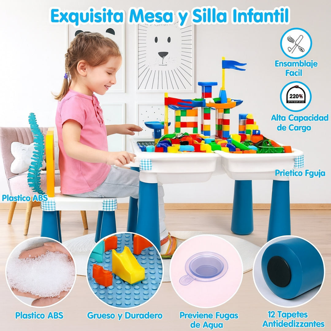 🔥 ¡IRRESISTIBLE! 50% Dto. en tu Pack de Construcción BEINZI (Mesa + Bloques) 100 Pzs + 🎁 Libro Sensorial de Regalo. 🎉