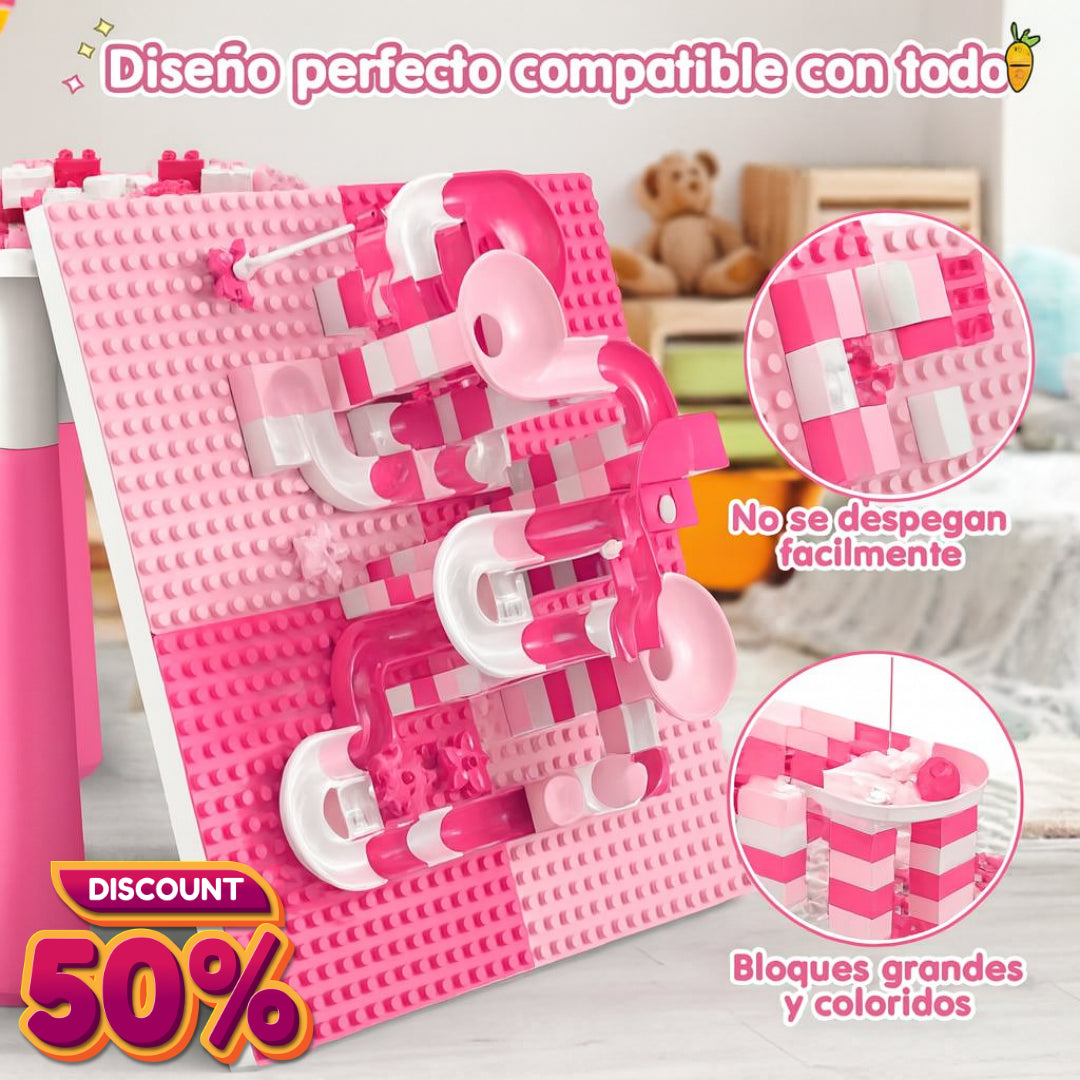 🔥 ¡IRRESISTIBLE! 50% Dto. en tu Pack de Construcción BEINZI (Mesa + Bloques) 100 Pzs + 🎁 Libro Sensorial de Regalo. 🎉