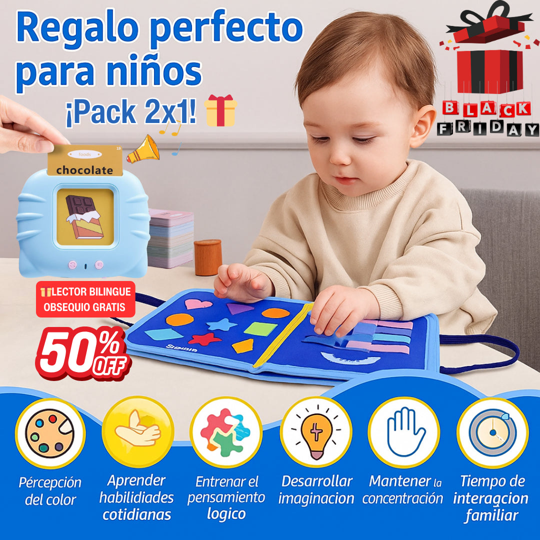 🔥 Black Friday: El Pack 2x1 de Desarrollo Infantil. Paga la Maleta Montessori y Llévate el Lector Bilingüe ¡GRATIS! (50% Ahorro)💥