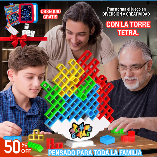 💥 ¡REGALO DOBLE Y 50% DTO! Consigue tu Torre Tetra a la Mitad de Precio 🔥 y Llévate la Tableta Mágica + Marcadores GRATIS.