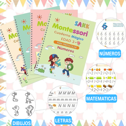 🔥 Descuento Épico del 50%: 📚 Kit 4 en 1 para un Aprendizaje Acelerado+ Lapiceros + Repuestos + 🎁 ¡REGALO libro Montessori!