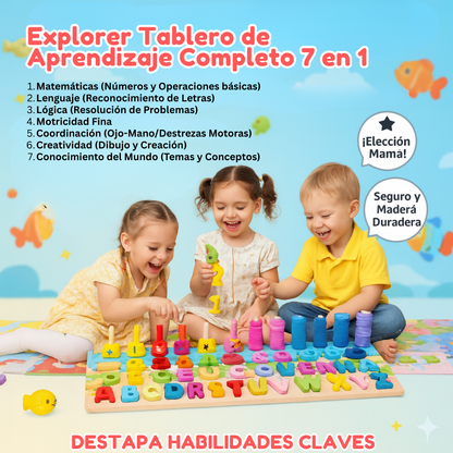 ¡BLACK FRIDAY 50% OFF! 🚀 Explorer Tablero de Aprendizaje Completo: Desarrolla 7 Habilidades con Mitad de Precio.