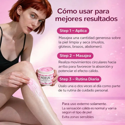 Crema Brasileña ADEUS 💖 Cuida tu piel todos los días y recibe GRATIS el e-book 📘 El milagro metabólico
