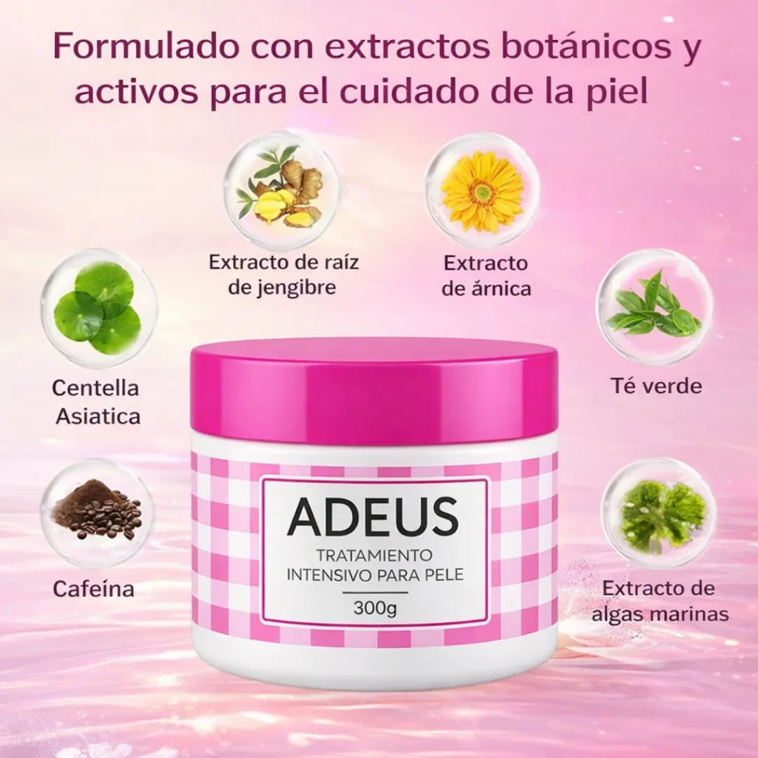 Crema Brasileña ADEUS 💖 Cuida tu piel todos los días y recibe GRATIS el e-book 📘 El milagro metabólico