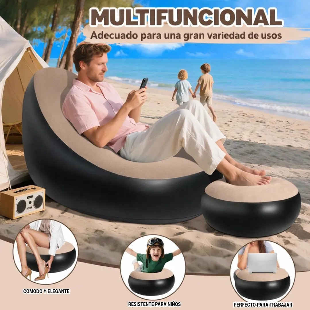 🔥 Sofá InflablePLUS  Diseñado para Cualquier Lugar - El Sofá que Resuelve  Todo 👉 + Envío Gratis