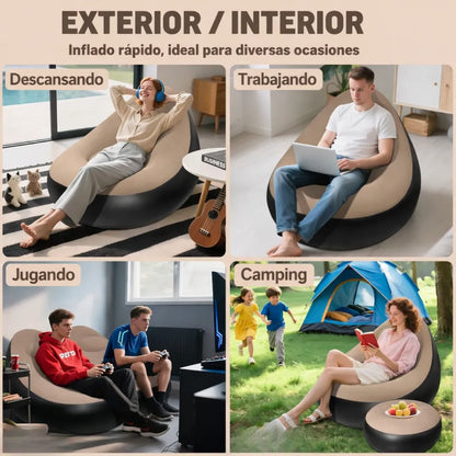 🔥 Sofá InflablePLUS  Diseñado para Cualquier Lugar - El Sofá que Resuelve  Todo 👉 + Envío Gratis