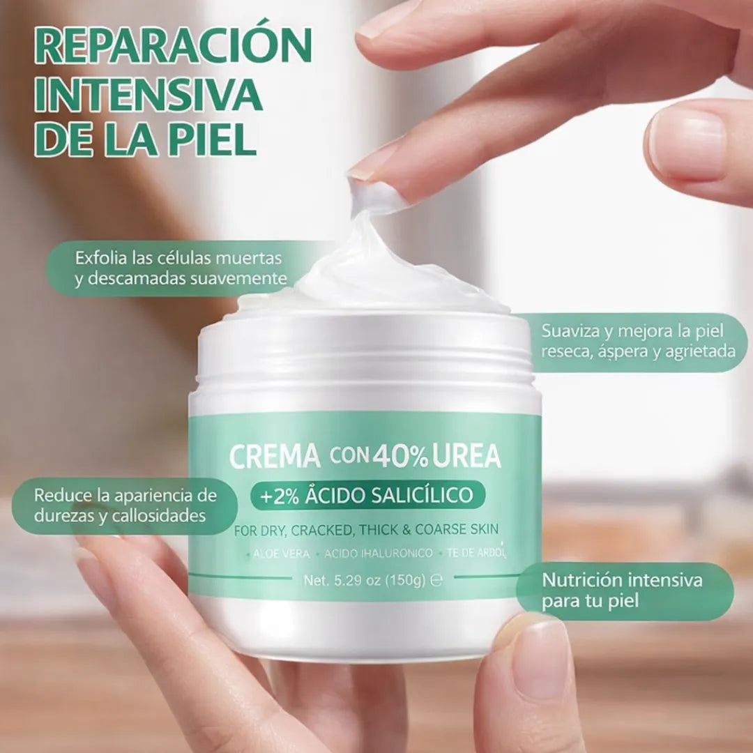 ✨ Crema Urea 40% para Piel Seca 💧 Rutina Completa de Cuidado 🎁 + Protector Solar Coreano en Barra GRATIS ☀️