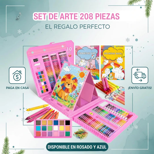 🚀 DESPEGA SU IMAGINACIÓN: Kit Gigante 208 Piezas + Envío GRATIS (Lapiceros, Colores, Acuarelas)🎨 ¡Hoy a Mitad de Precio!