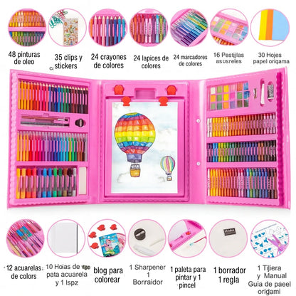 🚀 DESPEGA SU IMAGINACIÓN: Kit Gigante 208 Piezas + Envío GRATIS (Lapiceros, Colores, Acuarelas)🎨 ¡Hoy a Mitad de Precio!