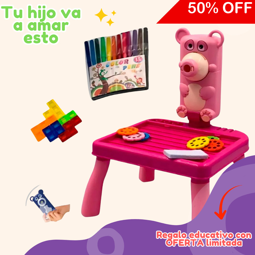 💥 ¡OFERTA 50% DTO! Kit Creativo: Mesa Proyectora de Dibujo + Tetris GRATIS + Set de Colores. 🎨 ¡El Combo Perfecto!