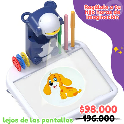 💥 ¡OFERTA 50% DTO! Kit Creativo: Mesa Proyectora de Dibujo + Tetris GRATIS + Set de Colores. 🎨 ¡El Combo Perfecto!