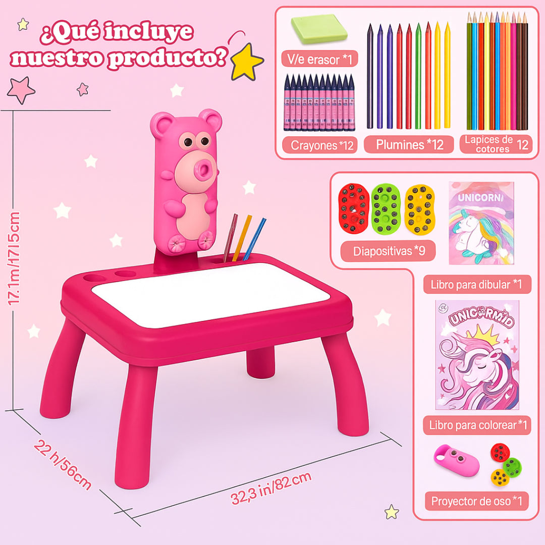💥 ¡OFERTA 50% DTO! Kit Creativo: Mesa Proyectora de Dibujo + Tetris GRATIS + Set de Colores. 🎨 ¡El Combo Perfecto!